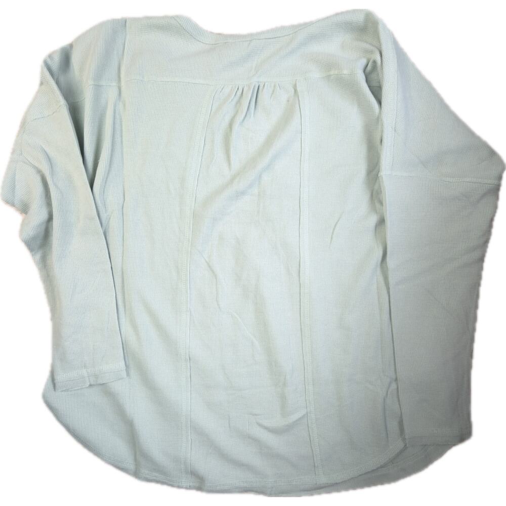 Perch by‎ Blu Pepper Women’s Top Size 2XL Light Blue Long Sleeve Henley NWOT - Picture 4 of 7